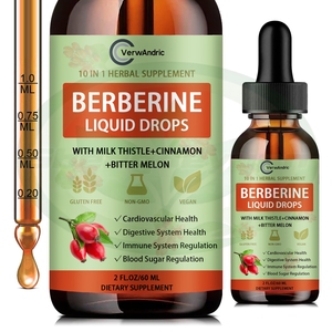 OEM 10 en 1 orgánico berberina HCL gotas líquidas suplemento oral inmune y soporte del sistema de digestión para adultos - Product Image 1