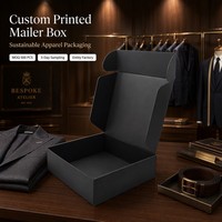 Boîte d'expédition en carton ondulé personnalisée, imprimée en couleur, pour emballage de vêtements durables avec logo personnalisé
