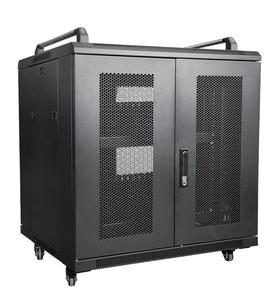 Gabinete de Carga LE-CC para Múltiples Dispositivos, 15U 24U, 20 Puertos, Indicadores LED por Capas, Ventilador de Refrigeración, Ruedas con Freno, 600x600mm, 48V 32A - Product Image 3