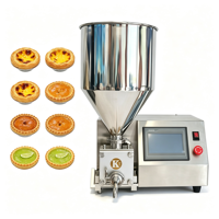 Machine de remplissage de précision à écran tactile pour tartelettes aux œufs, tartelettes au caramel, tartelettes au matcha, crème anglaise, confiture, en acier inoxydable pour la transformation alimentaire
