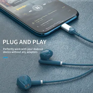 Usb C Oortelefoons Voor Iphone 15 Pro Max Bedrade Type C Oordopjes Met Microfoon Volumeregeling In-Ear Headset Voor Samsung S23 S22 S21
