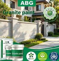 Peinture acrylique modifiée anti-calcaire effet granit, revêtement de finition pierre pour murs extérieurs de parcs industriels et bureaux