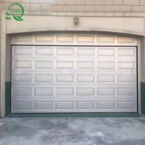 Made To Size Exterior Wood Modern Villa Sound Insulation Wood Overlay Garage Door With Good Price