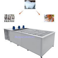 Machine à glaçons industrielle multi-usages avec compresseur, en acier inoxydable, refroidissement par air, capacité de stockage de 50 kg