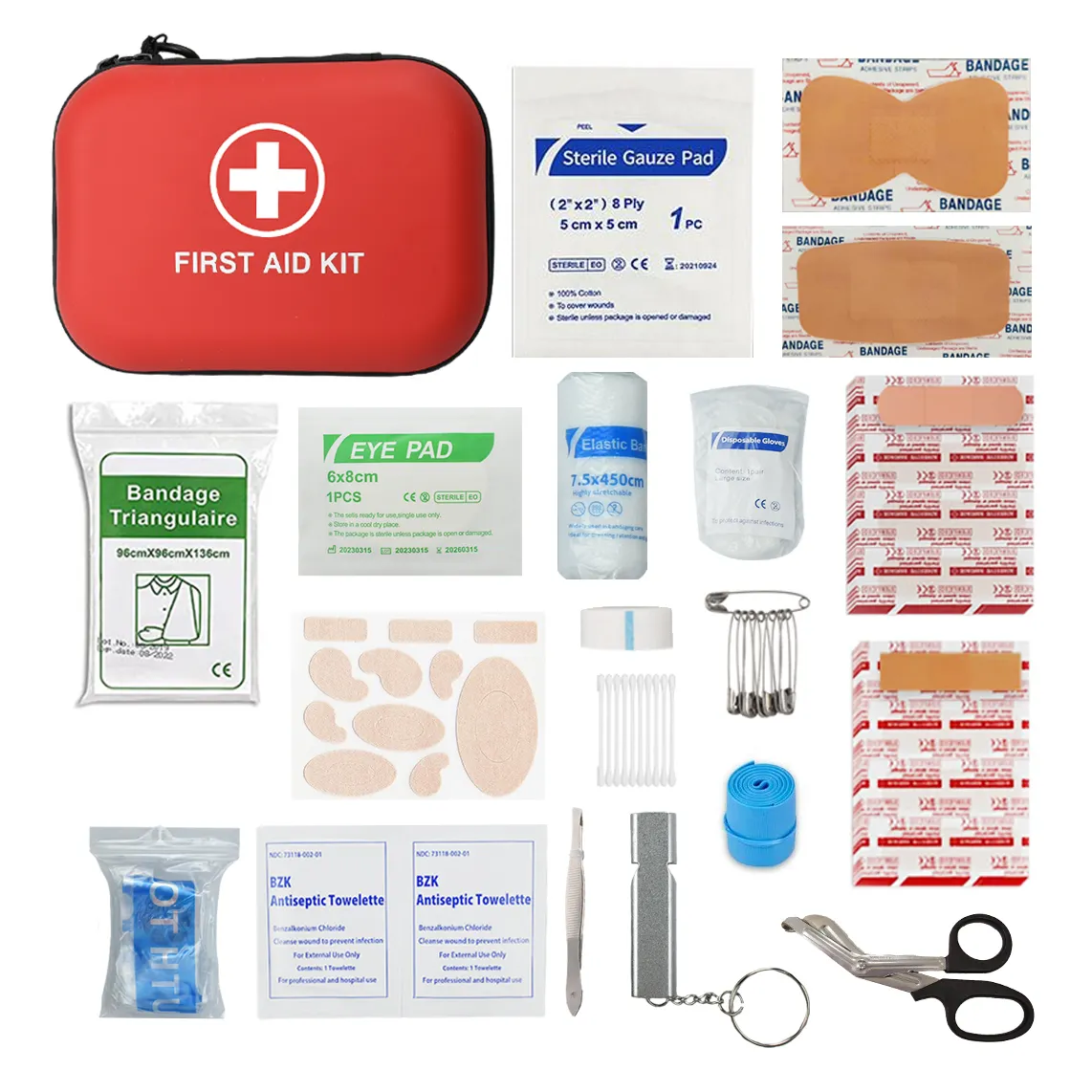 Anthrive Portable Medical Supplies Empty Bags Waterproof Hard Shell Molded First Aid Kit Box EVA Case Mini Home First Aid Kit