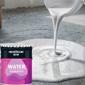 Revêtement de construction liquide auto-nivelant décoratif en sable coloré époxy, effet marbre, sans joint, pour extérieur, fabriqué en Chine - Product Image 2