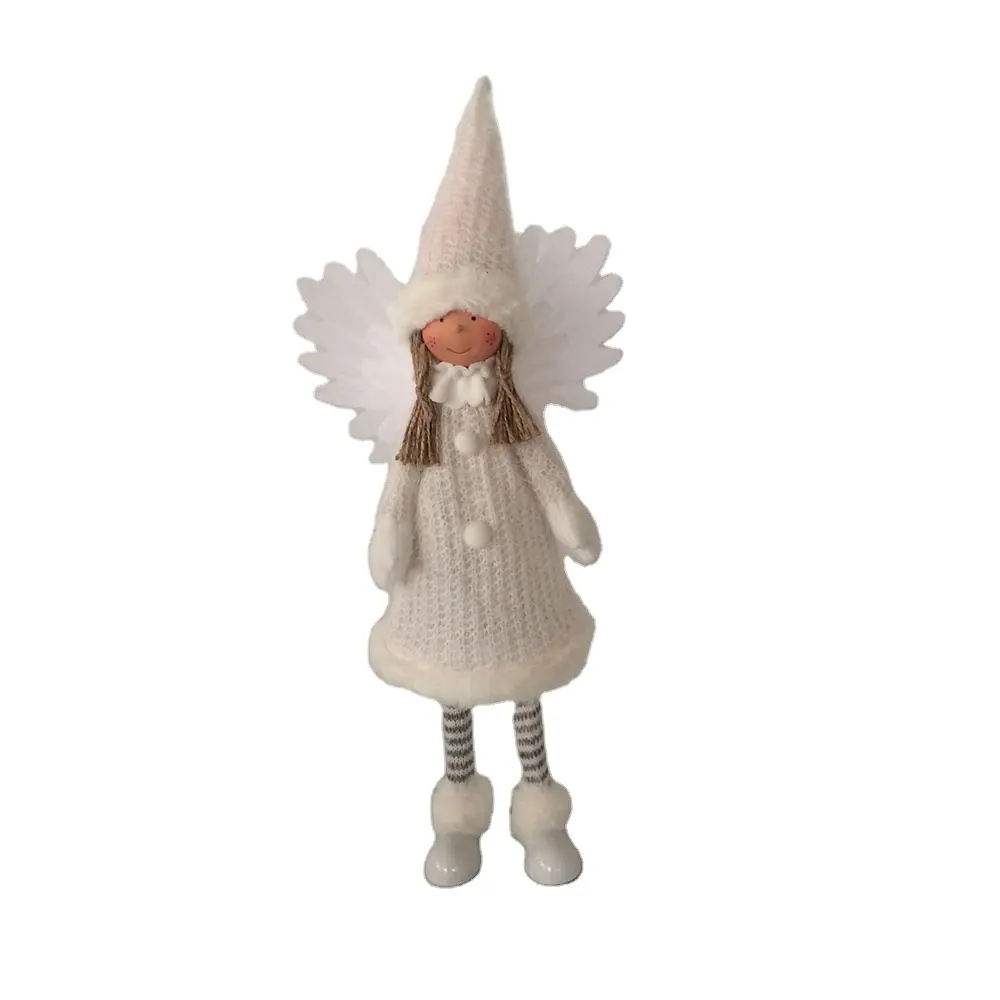 Factory Direct Resin Craft Home Decor Christmas Home decor White Fairy Fairy Shelf Christmas Angel Girl with Lit Wings