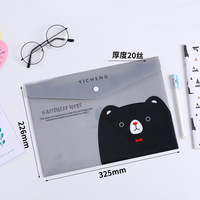 Portefeuilles de poche pour enveloppe en plastique Offres Spéciales Dossier scolaire Document A4 Sac de fichiers transparent avec logo personnalisé pour dossiers à bouton-pression