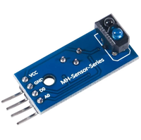 Módulo de Sensor IR MLK TCRT5000 para Seguimiento de Líneas y Evitación de Obstáculos LM393 con Sensibilidad Ajustable de 3.3-5V para Coche Inteligente Arduino