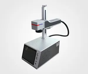 Portable Desktop Metal Fiber Laser Engraving Machine 20 w 30 w 50 w Aluminum Metal Fiber Laser Marking Machine