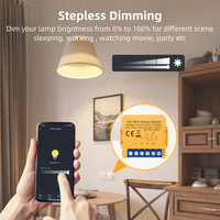 Module d'interrupteur intelligent WiFi Zigbee LangYeao 1/2 Gang 150W LED, mini format, compatible Alexa Google Home, gradation progressive, minuterie