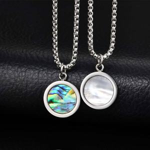 Collar con Colgante de Piedra Natural para Mujer y Hombre, en Acero Inoxidable Original, Resistente al Agua y al Deslustre, a la Moda - Product Image 4