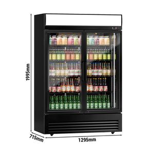 GGM Gastro Beverage <b>Refrigerator</b> - 880 Liters - with 2 Glass Doors & Advertising Display - Product Image 2