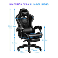 Grand ensemble de table et de chaises de gamer de course par ordinateur pour bureau de jeu avec fonction montée et chute Vente personnalisée à des prix abordables