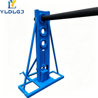 Soporte para Bobinas de Cable de Alta Resistencia YILI de 20T, Soporte Hidráulico Ajustable para Bobinas de Cable, Soporte para Bobinas de Alambre para Trabajos Eléctricos y de Telecomunicaciones