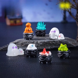 Nouveaux petits ornements d'Halloween de Weijs, décorations DIY de micro-paysages de chaudron de sorcière, <span class=keywords><strong>mini</strong></span> accessoires en résine - Product Image 1