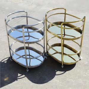 Verre à thé noir trempé clair or argent vin nourriture restauration boissons servant <span class=keywords><strong>chariot</strong></span> bar <span class=keywords><strong>chariot</strong></span> pour hôtel restaurant fête <span class=keywords><strong>de</strong></span> mariage - Product Image 5