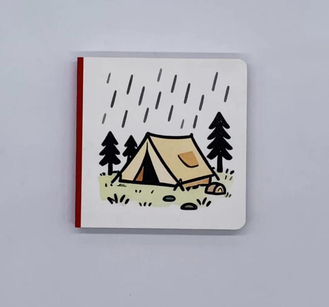 Una casa in una giornata piovosa