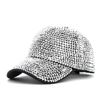 Nouvelle Casquette de Baseball en PVC Entièrement Ornée de Strass, 6 Panneaux, Tendance Européenne et Américaine, Hip-Hop, Danse, Scène, Taille 55-60cm