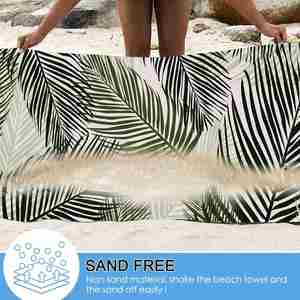 Serviette de plage en microfibre imprimée à séchage rapide pour femmes, design moderne, idéale pour les voyages, grande taille - Product Image 4