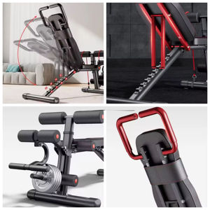 Banc de <span class=keywords><strong>musculation</strong></span> pliable pour entraînement en intérieur, équipement de <span class=keywords><strong>musculation</strong></span> à domicile, banc multifonctionnel réglable pour développé couché - Product Image 3