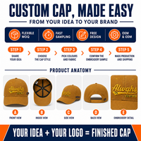 Casquette de baseball personnalisée avec logo, 6 panneaux, visière incurvée, jaune moutarde, vente en gros, OEM, ODM, fournisseur direct d'usine