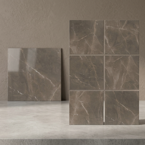Azulejos de Porcelana Pulida y Esmaltada Aeroni Bronze 800x800mm, Efecto Piedra Marrón Cálido para Pisos - Product Image 1
