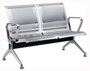 Acier inoxydable aéroport chaises hôpital médecin chaise inoxydable visiteurs chaise 2 places jambes <span class=keywords><strong>en</strong></span> acier inoxydable banc - Product Image 1