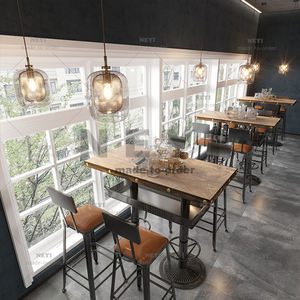 Tabouret en bois <span class=keywords><strong>industriel</strong></span> moderne personnalisé pour café, bar, boîte de nuit, restaurant, bureau à domicile pour hôtel, nouveau mobilier de cuisine pour salle à manger - Product Image 5