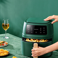 Friteuse à air intelligente durable de 5 L avec commande tactile, 8 modes de cuisson, antiadhésive, sans huile, pour la préparation des repas à la maison