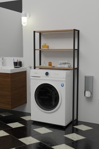Washing Machine Top <b>Storage</b> Rack 3-Tier Metal Organizer for Bathroom <b>Space</b>-<b>Saving</b> Modern Design for Dryer Top - Product Image 5