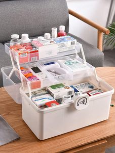 Three-Layer Multipurpose <b>Storage</b> Box Sundries Organizer Medicine Box Family First Aid Box Home Medicine Kit - Product Image 3