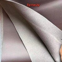 Kulit PU Mikrofiber Litchi Grain 1.2mm Ramah Lingkungan Tidak Beracun Bernapas Tahan Air Tahan Aus untuk Interior Mobil Sofa