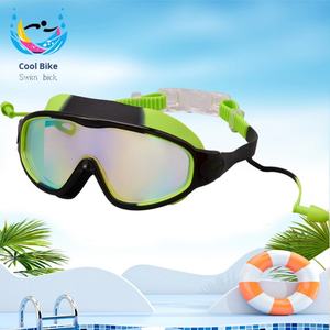 <b>Large</b> <b>Frame</b> Silicone Earplugs for Men Women Children New HD Waterproof Anti-Fog Outdoor Swimming Goggles - Product Image 4