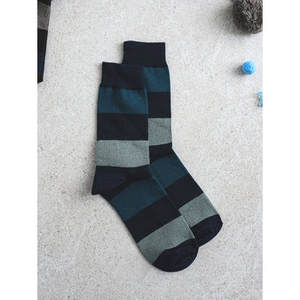 GGRN Hommes Luther Lucard Sporty Daily Business Socks White & Brown Anti-Slip Spandex Polyester Digital Printing Logo Cuff Bottom - Product Image 1