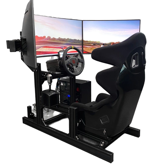 Hot Sale Langle Game Driving  Simulator CockpitAluminum Game Simulation Seat Simple and Cheap Price 4040 4080 Sim Racing Cockpit