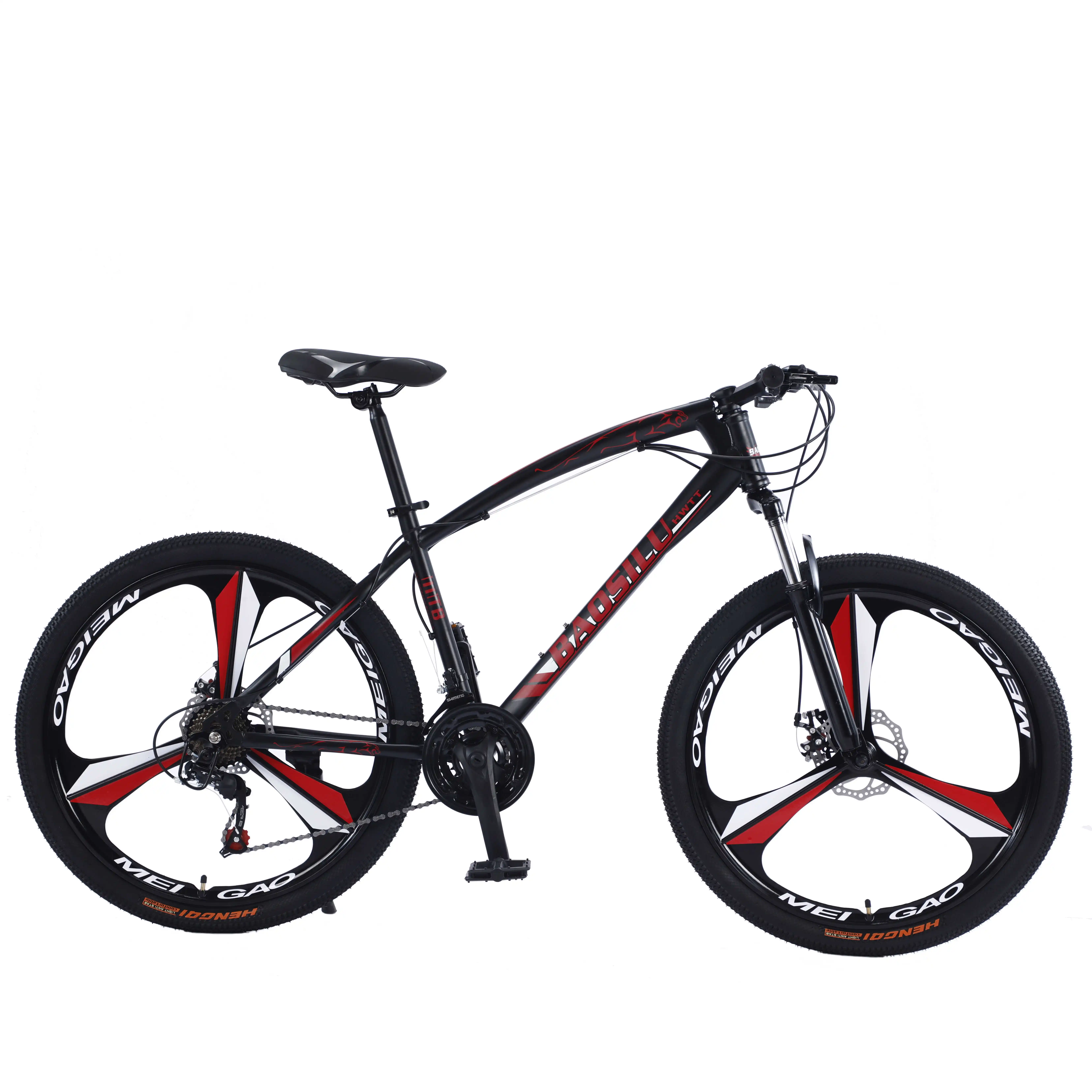Men's 24 Inch Downhill Mountain Bike Folding MTB with Carbon Steel Aluminum Alloy Frame and Disc Brake System