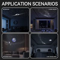 Mini projecteur USB ciel étoilé galaxie, veilleuse alimentée 360° °   Lampe de projection rotative HD pour plafond, chambre à coucher, toit de voiture, chambre d'enfant
