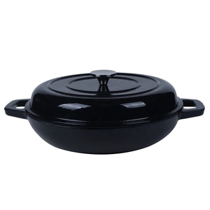 Casserole de grande taille, casserole en <span class=keywords><strong>fonte</strong></span> émaillée, casserole française peu profonde - Product Image 2
