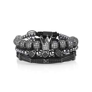 MIENTER-pulsera de madera de cristal con diamantes de imitación, brazalete cruzado con letras, amatista, Tigre, corazón, color negro, <span class=keywords><strong>2022</strong></span> - Product Image 6