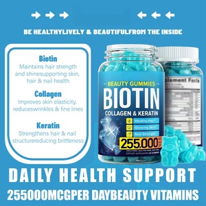 Gomitas de Biotina OEM con Colágeno y Vitamina C, Sabor Personalizado, Marca Privada, Vitaminas Veganas para el Crecimiento del Cabello, Suplemento para Adultos - Product Image 4