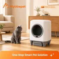 Bac à litière intelligent pour chat Hippo CH-ICB019, toilette automatique autonettoyante pour chat, contrôle par application, grande capacité de 80L, bac à déchets pour animaux de compagnie