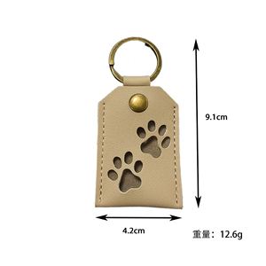 Durable Holder Cute Paw Keychain Faux Leather Pet <b>Memorial</b> Goods Portable Dog Hair Amulet Case Bag Charm <b>Gift</b> - Product Image 6