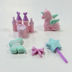 Juego de papelería novedoso más vendido para niñas, <span class=keywords><strong>Castillo</strong></span> de ensueño rosa con hermoso unicornio, Juego de lápices de goma personalizable - Product Image 2