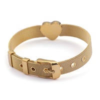 Bracelet simple en forme de cœur pour femme, accessoire de mode, bijou décoratif personnalisé, bracelet en or pour femme