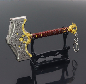 Artisanat en métal fin européen Myth Solre Dieu Marteau Porte-clés Pendentif en métal de zinc Ornements de haute qualité - Product Image 6