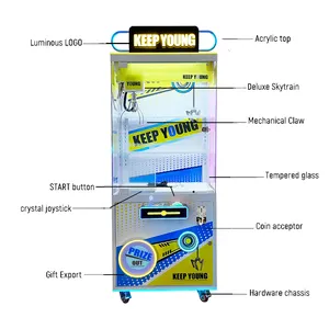 Riteng Coin Operated Arcade Machine Plush Toy Catcher Prize Vending Machine Toy Claw Crane Machine