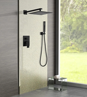 Vanne de douche en laiton à poignée unique Modèles de jet de pluie à jet doux Ensemble d'installation dissimulé intégré Vanne en céramique pour robinet encastré