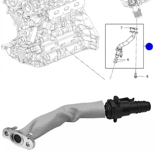 Turbocompresor refrigerante volver manguera para Buick Encore <span class=keywords><strong>Chevrolet</strong></span> Cruze Sonic Trax rastreador 1.4L Opel Vauxhall 55569839, 55587854 - Product Image 4