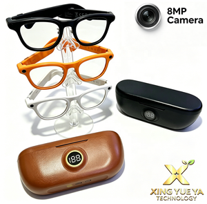 Gafas inteligentes X01 Ultra 8MP con cámara HD y estabilización EIS, traducción IA en tiempo real, estuche de carga, grabación, pantalla LED y indicador de batería. - Product Image 6